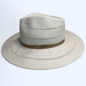 Gigi Pip ARLO RANCHER FEDORA STRAW HAT in White